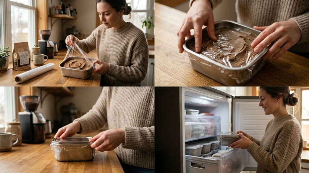 Sealing ice cream container properly before freezing