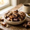 Assorted brown candies like caramel, toffee, and fudge